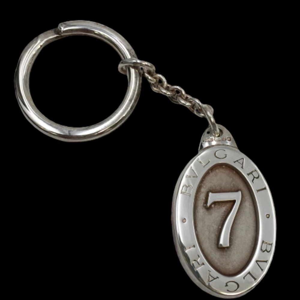 Bulgari Bvlgari Sterling Silver Lucky 7 Keychain
